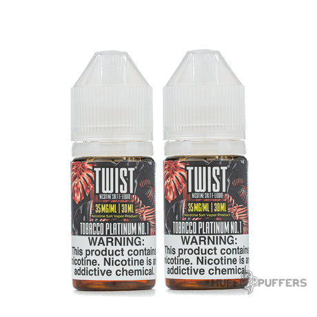 twist salt tobacco platinum no 1 2 X 30ml e-juice bottles