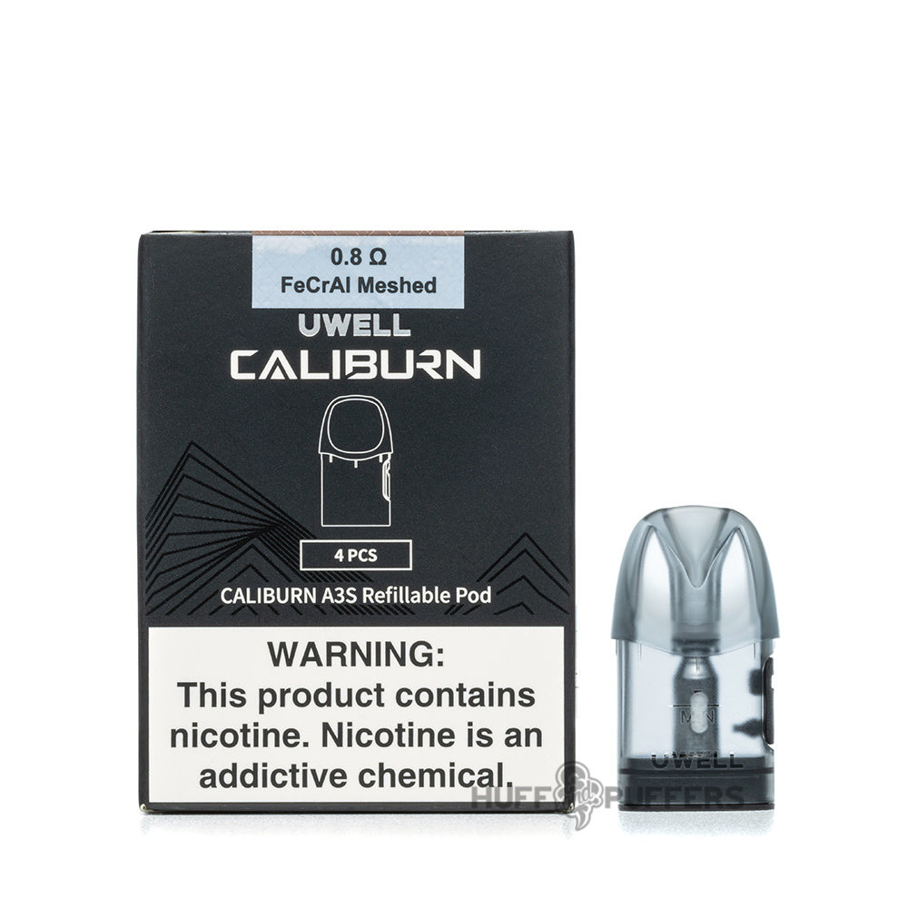 uwell caliburn a3s pod with packaging