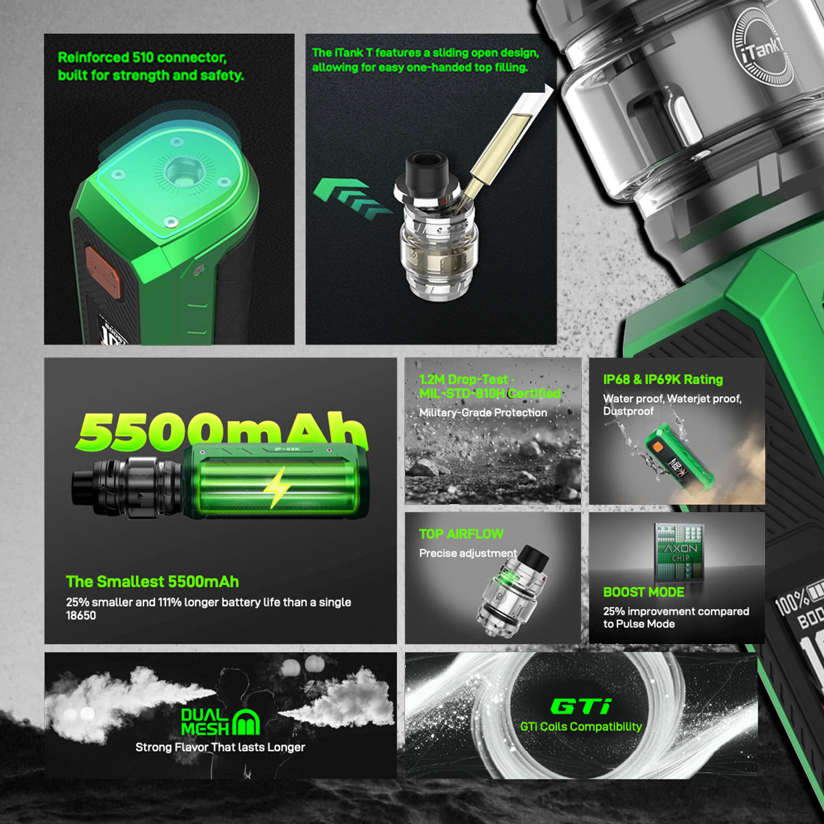 Vaporesso Armour Ultra features