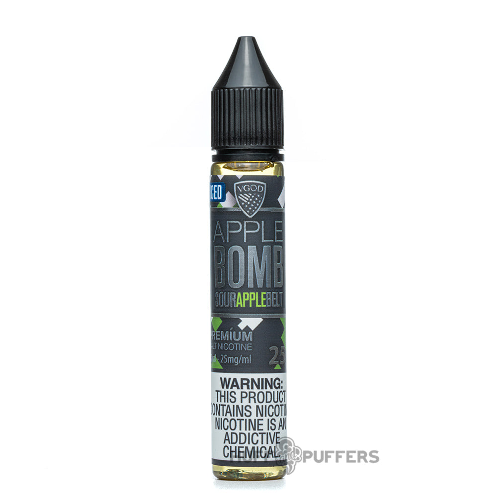 vgod salts iced apple bomb 30ml e-juice bottle