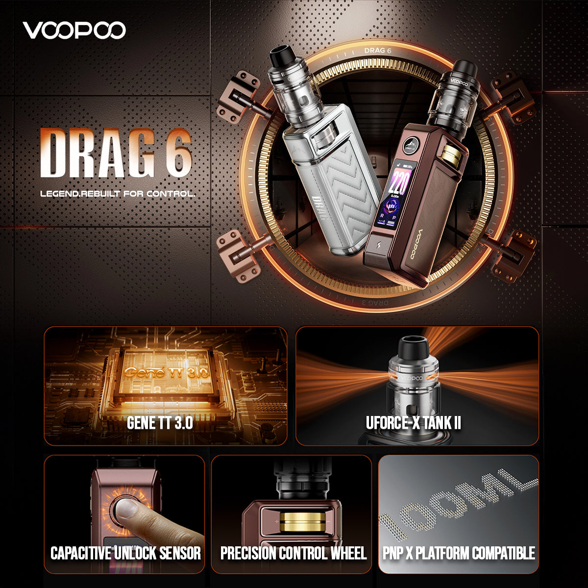 Voopoo Drag 6 Kit features