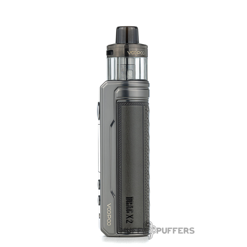 voopoo drag x2 pod system gray metal side view