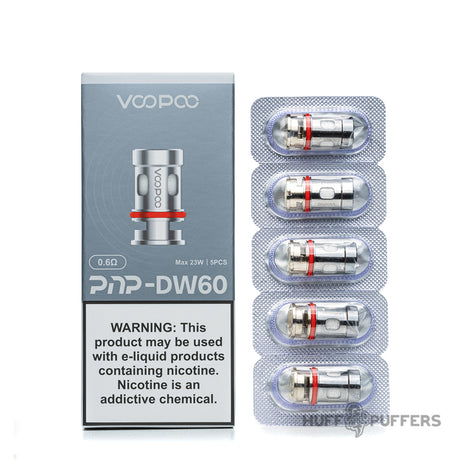 voopoo pnp-dw60 coils 5 pack with packaging
