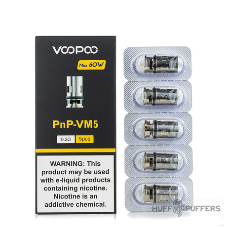 voopoo pnp vm5 coils 5 pack with packaging