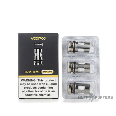 voopoo tpp-dm1 coils 3 pack with packaging