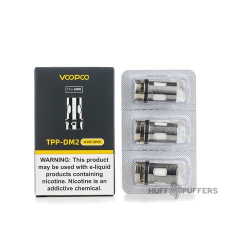voopoo tpp-dm2 coils 3 pack with packaging