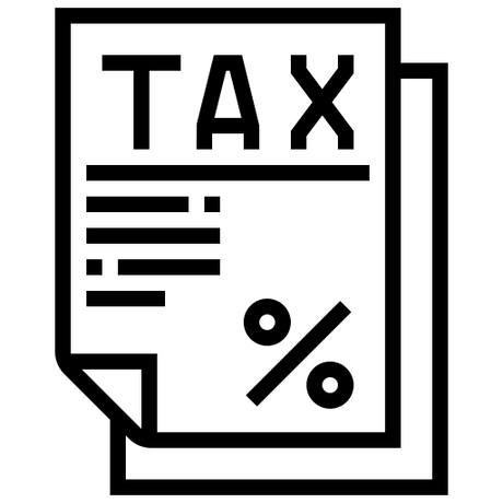 Paper titled Tax with percentage symbol