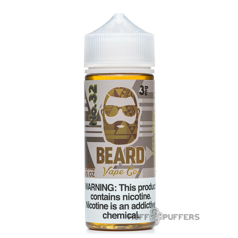 beard vape co no 32 120ml e-juice bottle cinnamon funnel cake