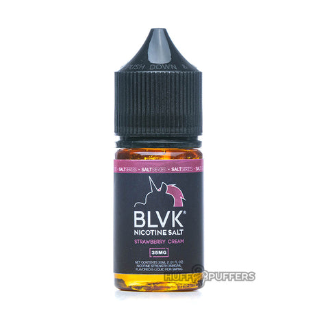 blvk nicotine salt strawberry cream 30ml e-juice bottle