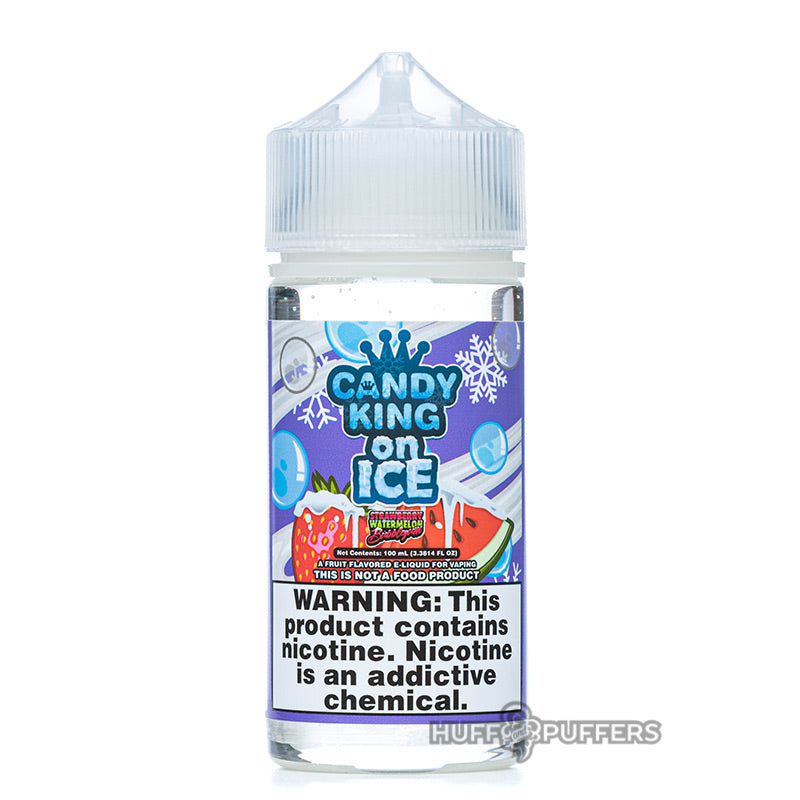 strawberry watermelon bubble gum on ice 100ml e-juice bottle by candy king