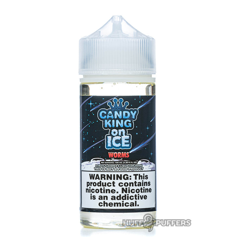 worms ice 100ml e-juice bottle by candy king