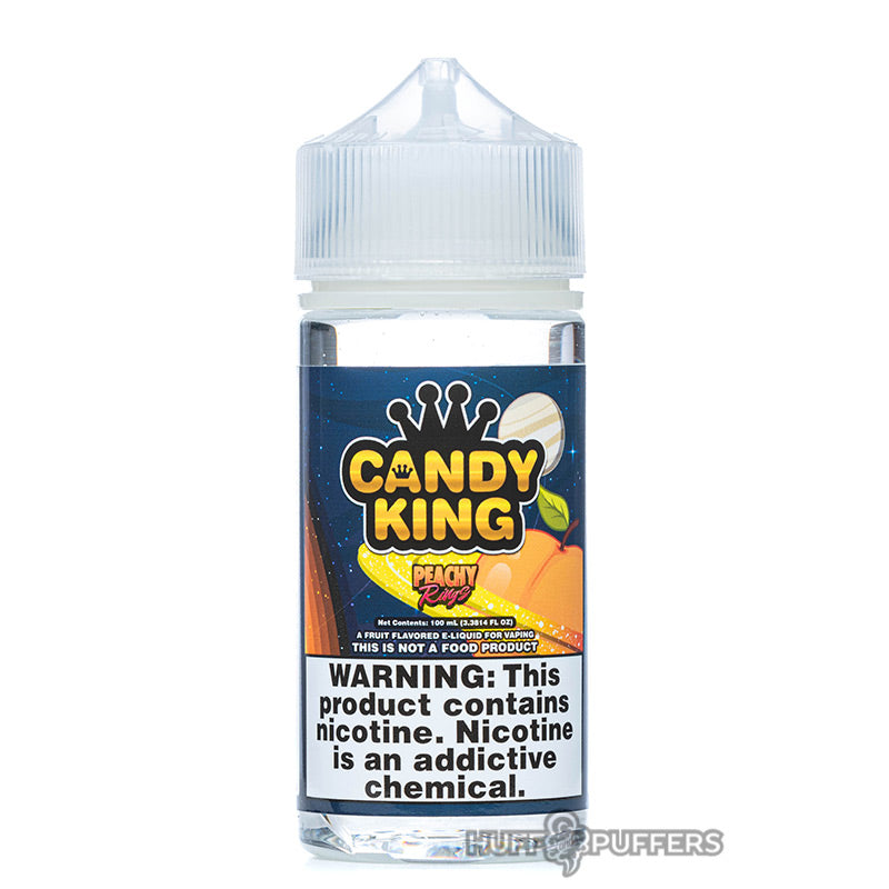 peachy rings 100ml e-juice bottle by candy king