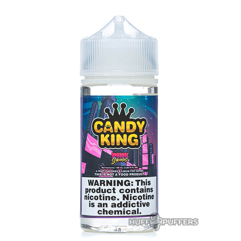 pink squares 100ml e-juice bottle by candy king