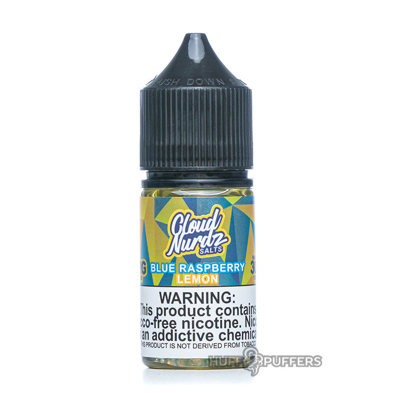 cloud nurdz salts blue raspberry lemon 30ml e-juice bottle