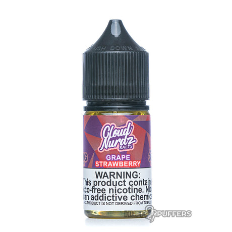 cloud nurdz salts grape strawberry 30ml e-juice bottle