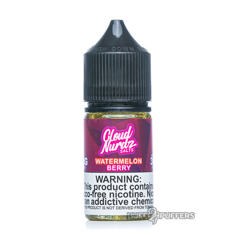 cloud nurdz salts watermelon berry 30ml e-juice bottle