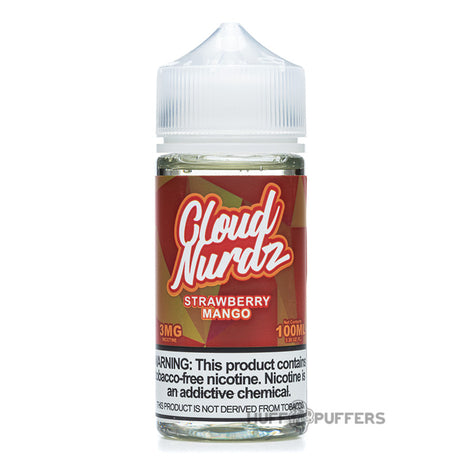 cloud nurdz strawberry mango 100ml e-juice bottle