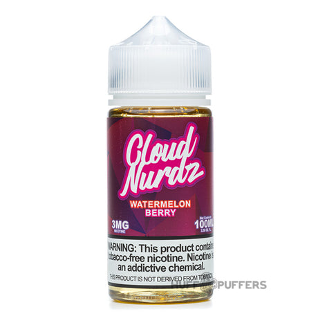 cloud nurdz watermelon berry 100ml e-juice bottle