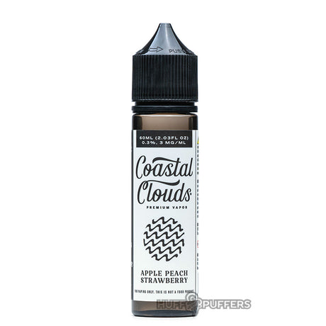 apple peach strawberry 60ml bottle by coastal clouds