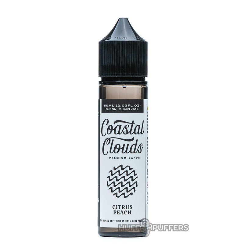 citrus peach 60ml bottle by coastal clouds