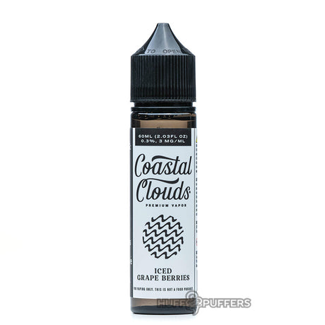 iced gape berries 60ml bottle by coastal clouds