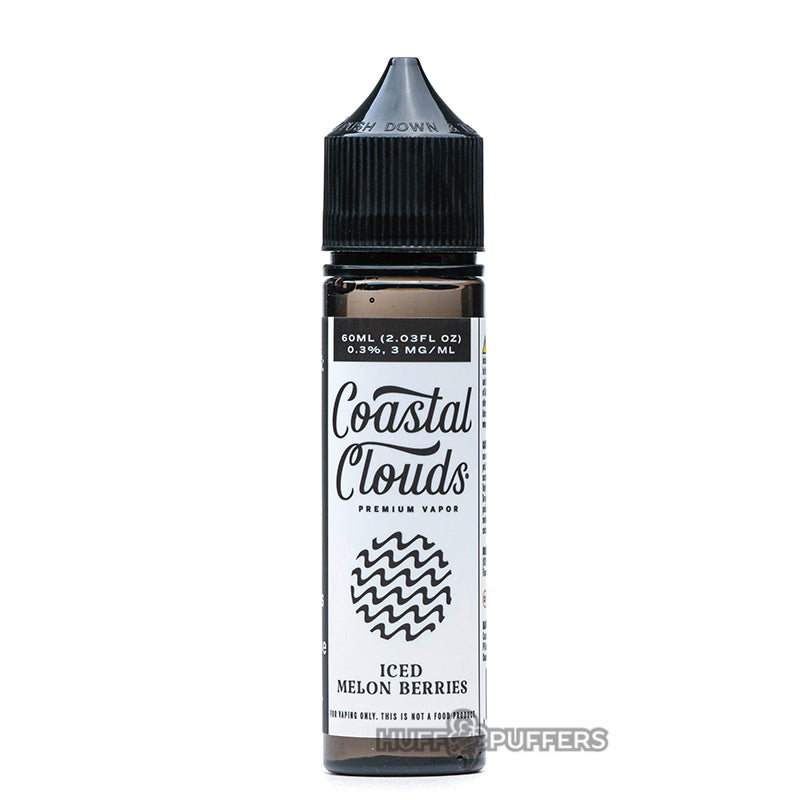 iced melon berries 60ml bottle by coastal clouds