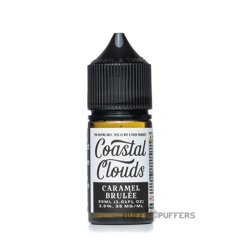 coastal clouds salt caramel brulee 30ml e-juice bottle