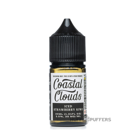 coastal clouds salt iced strawberry kiwi 30ml e-juice bottle