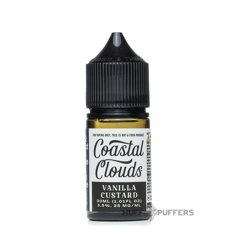 coastal clouds salt vanilla custard 30ml e-juice bottle