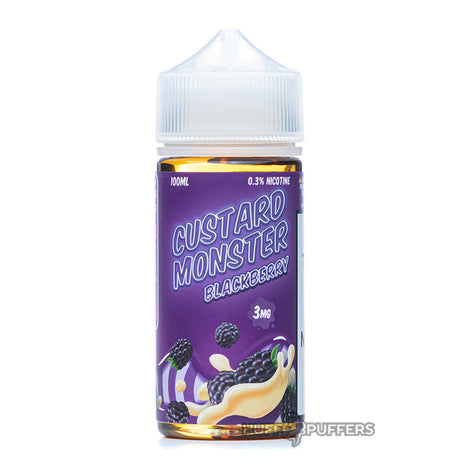 blackberry e-juice 100ml bottle by custard monster