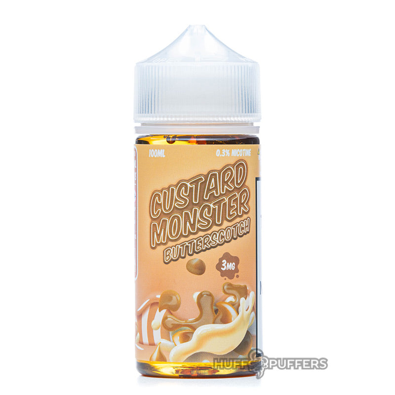 custard monster butterscotch e-liquid 100ml bottle