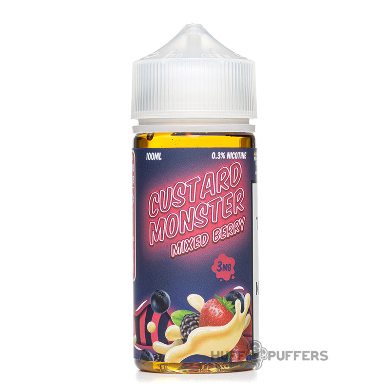 custard monster mixed berry 100ml e-juice bottle