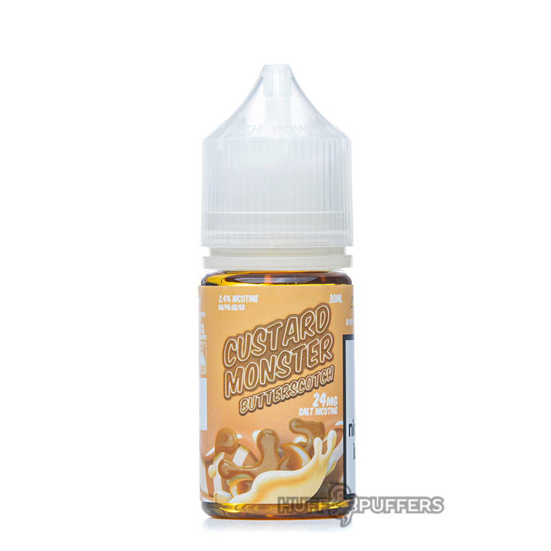 butterscotch custard monster salt nicotine e-juice 30ml bottle