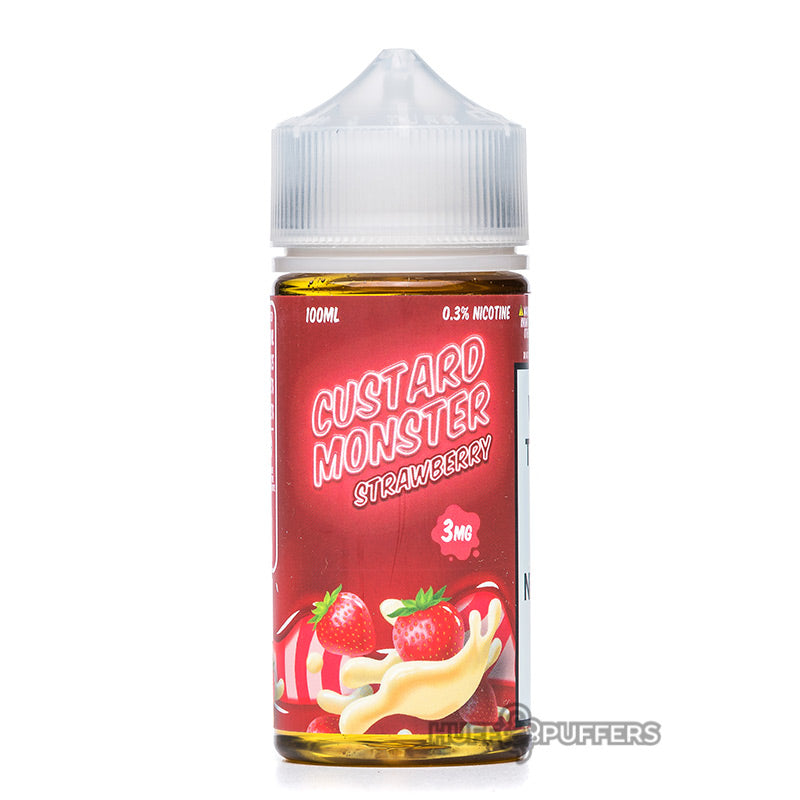 custard monster strawberry e-liquid 100ml bottle