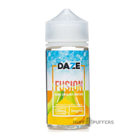 daze fusion banana cantaloupe honeydew iced 100ml e-juice bottle