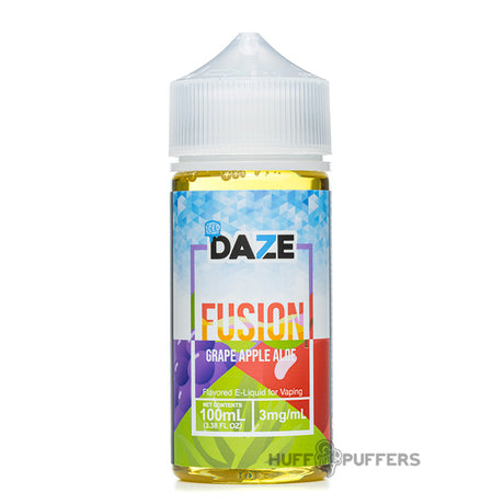 daze fusion grape apple aloe iced 100ml e-juice bottle