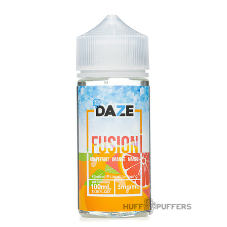 daze fusion grapfruit orange mango iced 100ml e-juice bottle