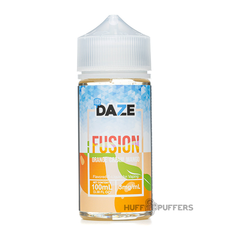 daze fusion orange cream mango iced 100ml e-juice bottle