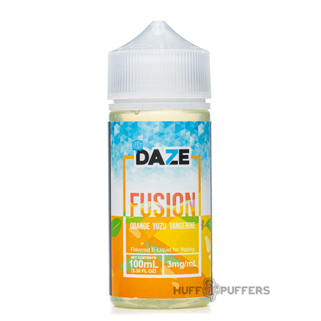 daze fusion orange yuzu tangerine iced 100ml e-juice bottle