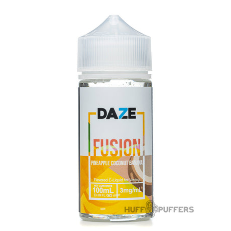 daze fusion pineapple coconut banana 100ml e-juice bottle