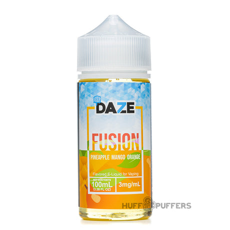 daze fusion pineapple mango orange iced 100ml e-juice bottle