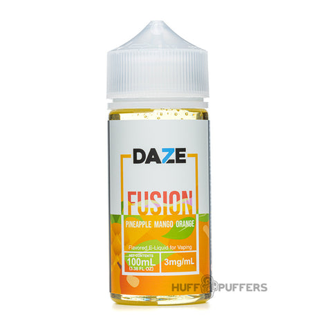 daze fusion pineapple mango orange 100ml e-juice bottle