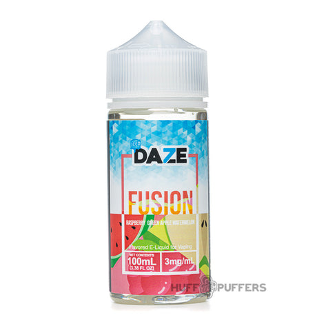 daze fusion raspberry green apple iced 100ml e-juice bottle