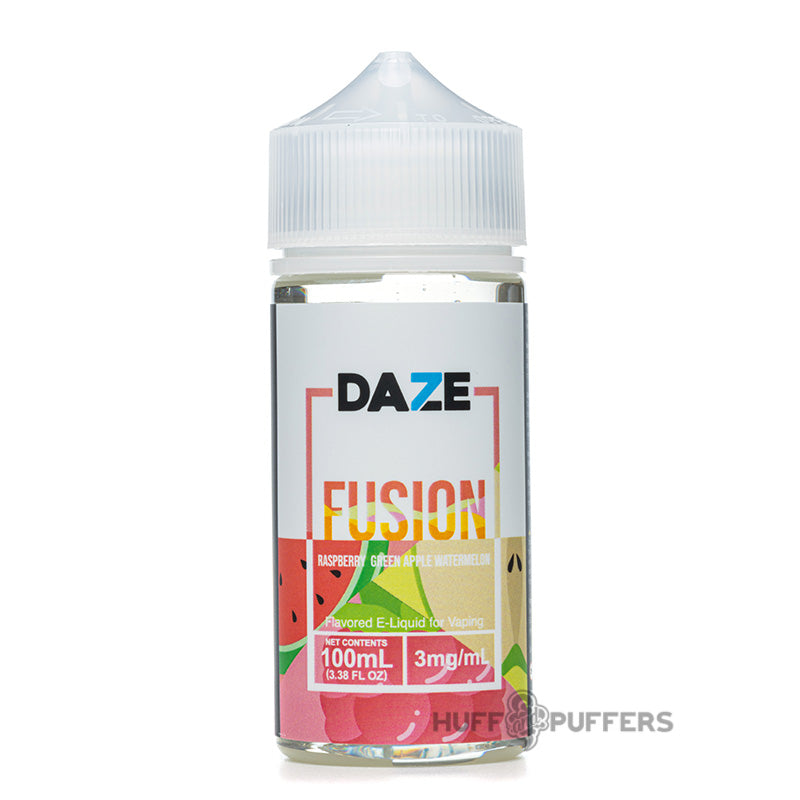 daze fusion raspberry green apple watermelon 100ml e-juice bottle