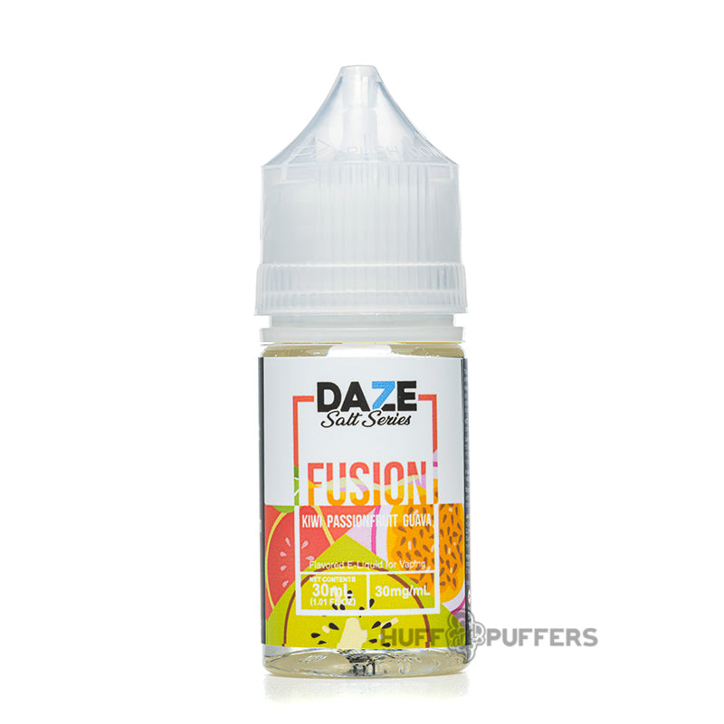 daze fusion salt series kiwi passionfruit guava 30ml e-juice bottle