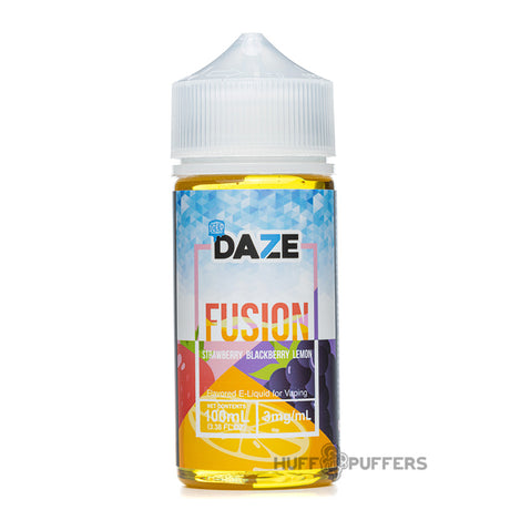 daze fusion strawberry blackberry lemon iced 100ml e-juice bottle