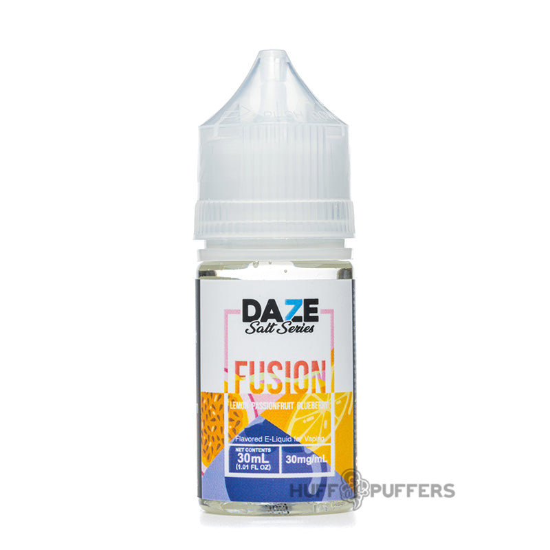 daze salt series fusion lemon passionfruit blueberry 30ml e-juice bottle