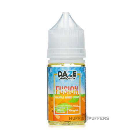 daze fusion salt series pineapple mango orange iced 30ml e-juice bottle