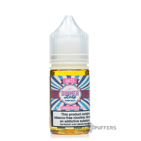 dinner lady salts strawberry macaroon 30ml e-juice bottle