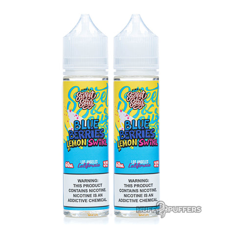 2 60ml bottles of blue berries lemon swirl  by finest sweet & sour